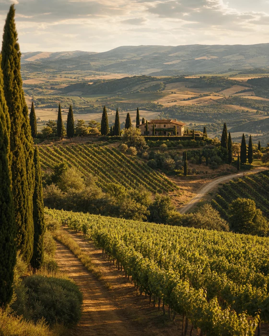 Paesaggio vinicolo in Toscana